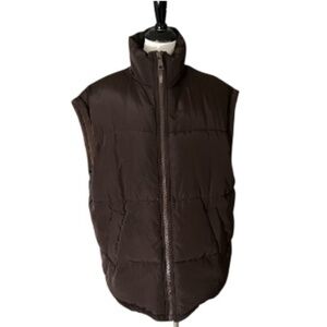 Divided H&M Women's Dark Brown Puffer Vest size M